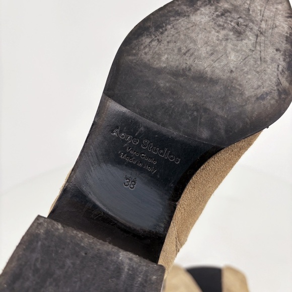 Acne Studios Jensen Suede Ankle Boots Tan Beige | Size 38 / 7.5 - Picture 15 of 16